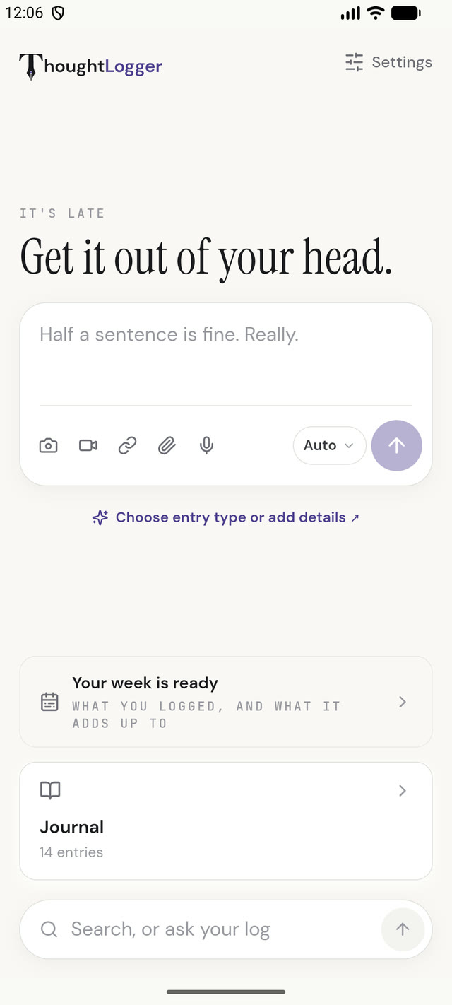 ThoughtLogger screenshot 3